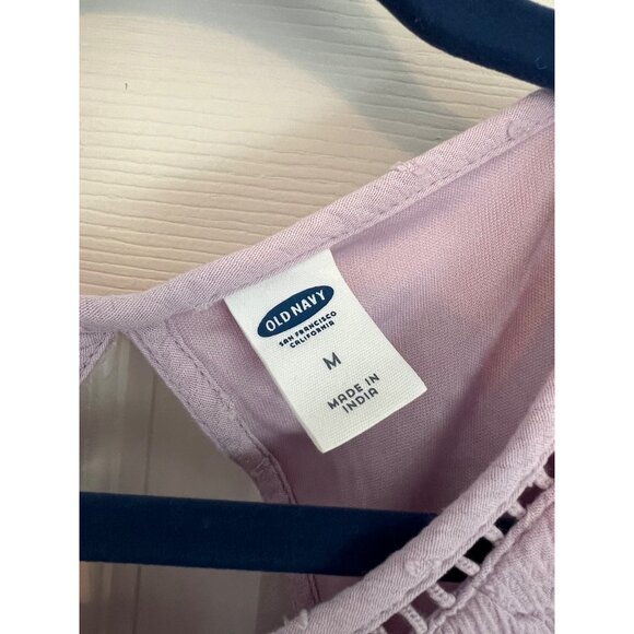 Old Navy Lavender Sleeveless Sundress Midi Dress Ruffle Pastel Lined Lilac Med - Picture 5 of 10